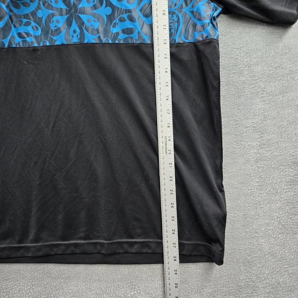 Adidas‎ Men Shirt L Black Center Logo Embroidery Graphic Print Euro 2012 Soccer
